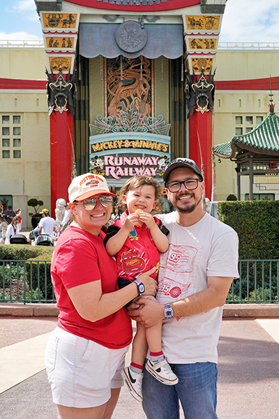 Joe with family at Hollywood Studios