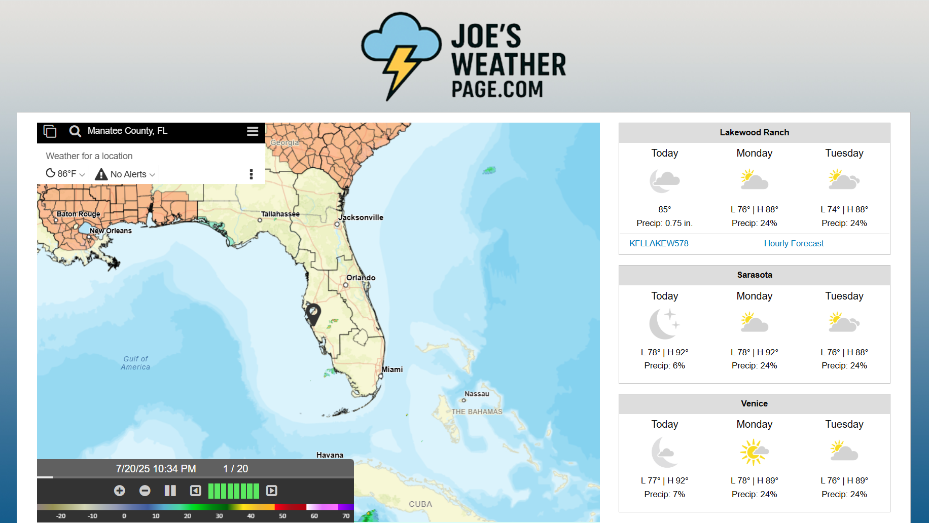 JoesWeatherPage